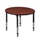 Kee Round Classroom Tables, 42 W, 42 L, 23-34 H, Wood, Metal, Cherry TB42RNDCHAPBK - alternate 1